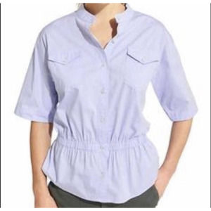 NWOT Athleta Derek Liam IOC Short Sleeve Button Down Shirt Small